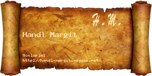 Handl Margit névjegykártya